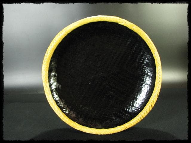 田中 篁斎 宗全好 平 炭斗 炉風炉 一双 網代 茶道具 炭道具 f137