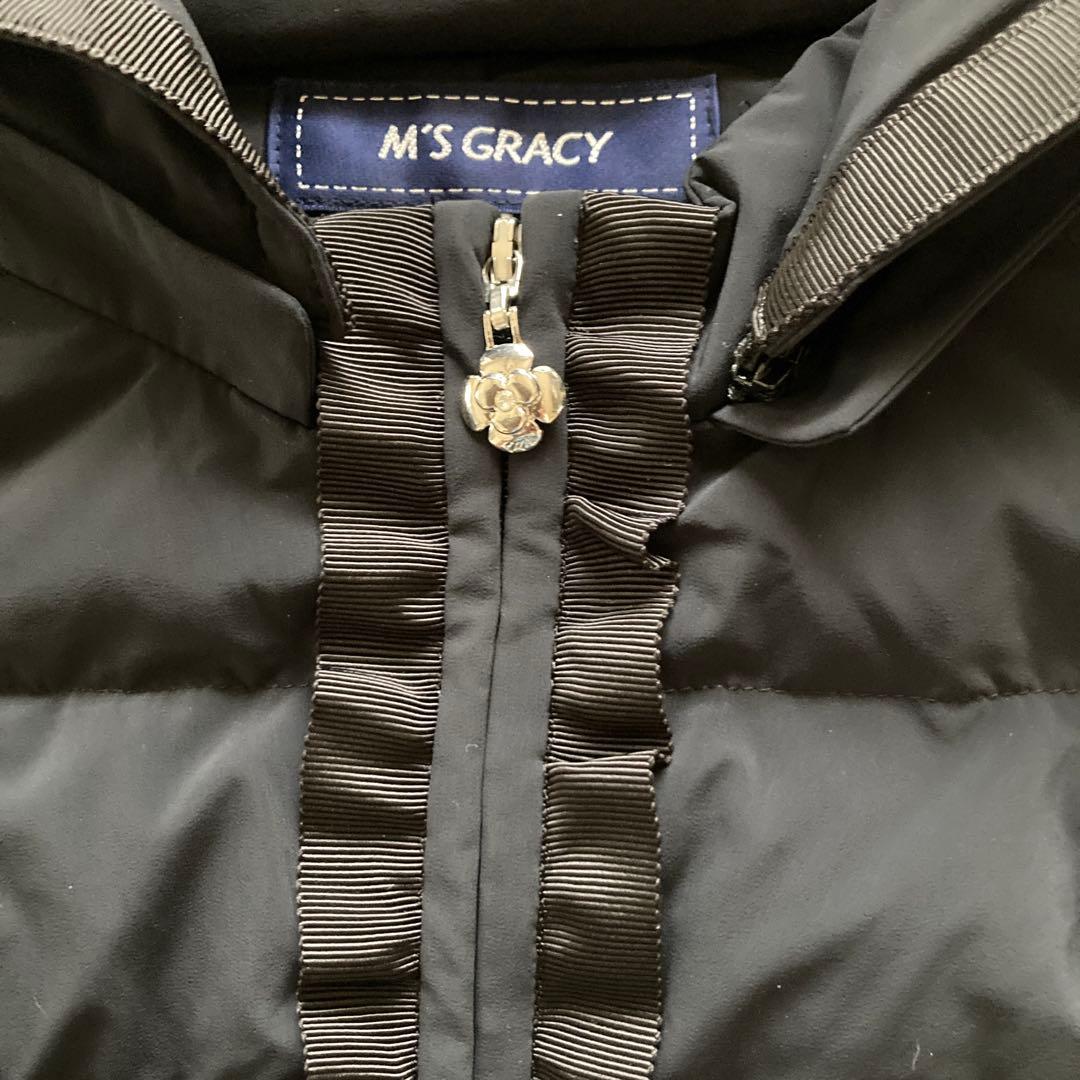 M’SGRACY フリルダウンベスト　黒　38