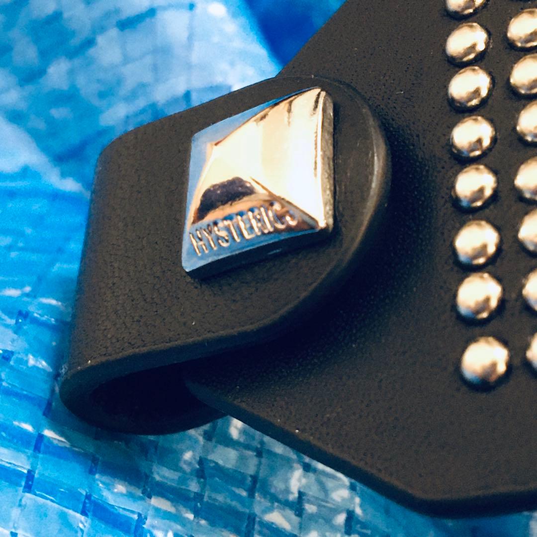 ヒステリックグラマー⬛︎ロゴスタッズブレスレット⬛︎バングル⬛︎ブラック⬛︎レザー