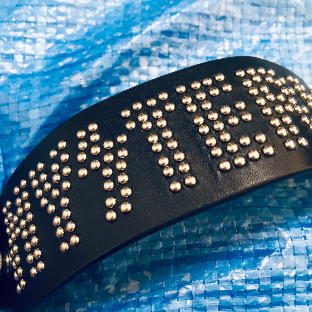 ヒステリックグラマー⬛︎ロゴスタッズブレスレット⬛︎バングル⬛︎ブラック⬛︎レザー