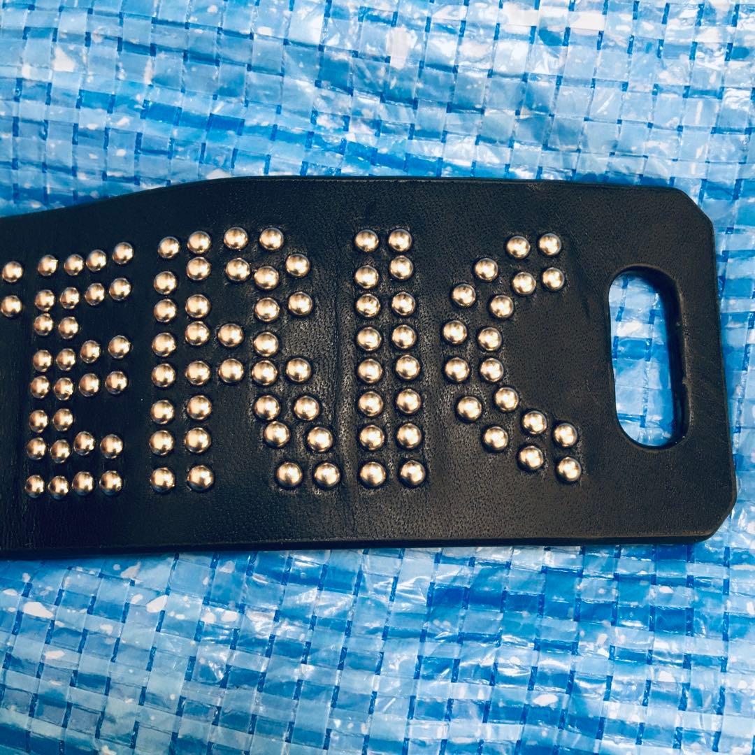 ヒステリックグラマー⬛︎ロゴスタッズブレスレット⬛︎バングル⬛︎ブラック⬛︎レザー