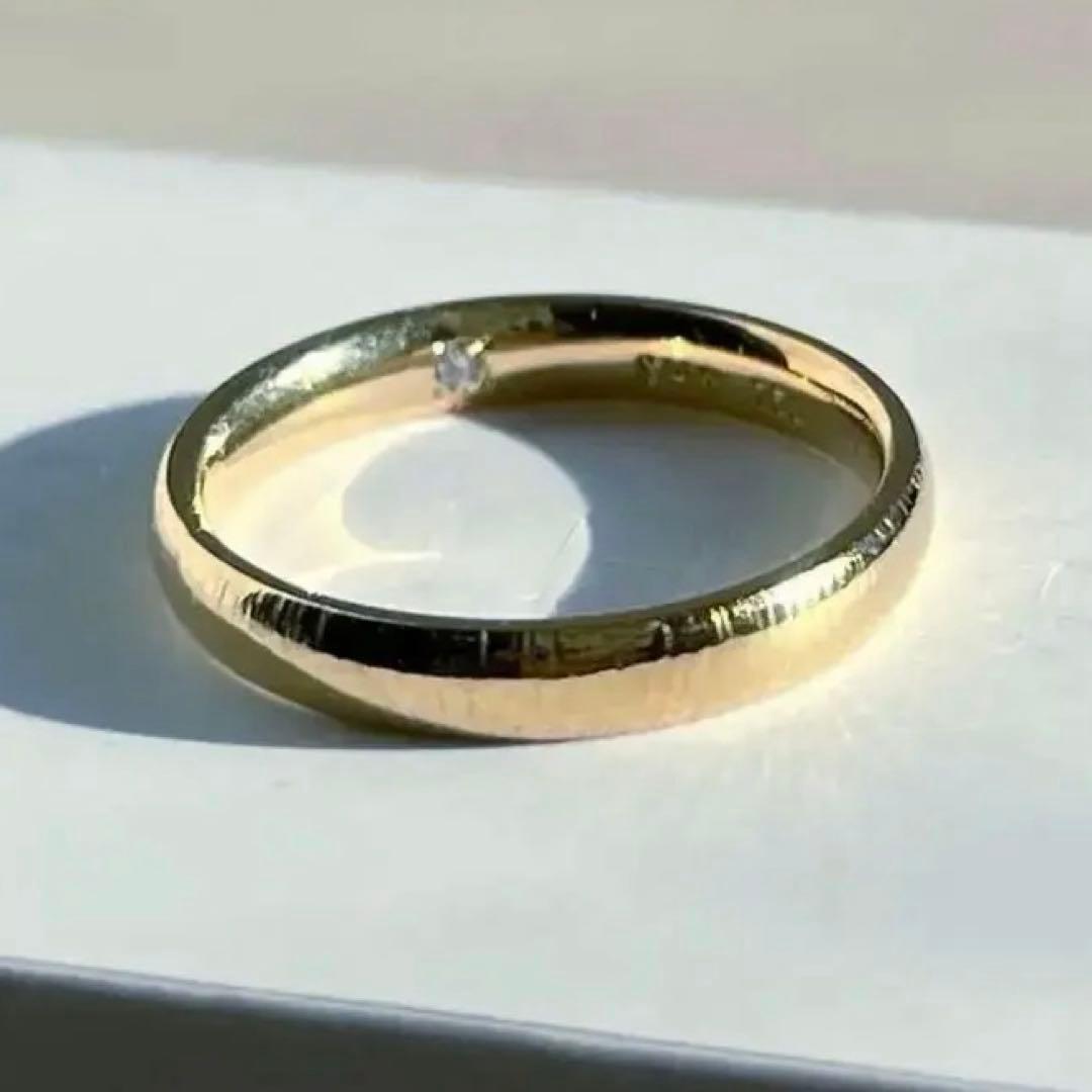 Shihara シハラ Oval ring 18K 3mm幅 8.5号