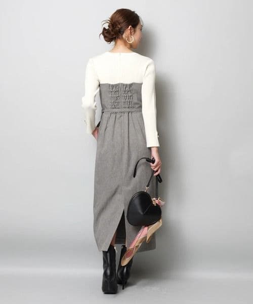 新品未使用・25AW現行・サイズ1　JUSGLITTY ベアドッキングワンピース