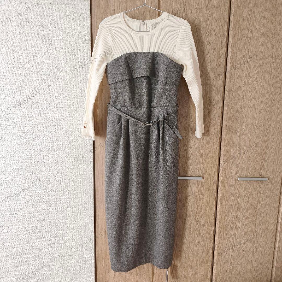 新品未使用・25AW現行・サイズ1　JUSGLITTY ベアドッキングワンピース