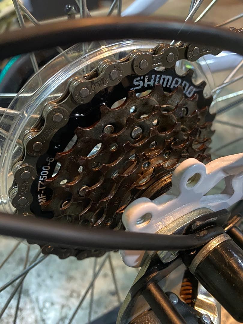 整備済 クロスバイク 自転車 子供 白 24インチ 美品 綺麗 ホワイト