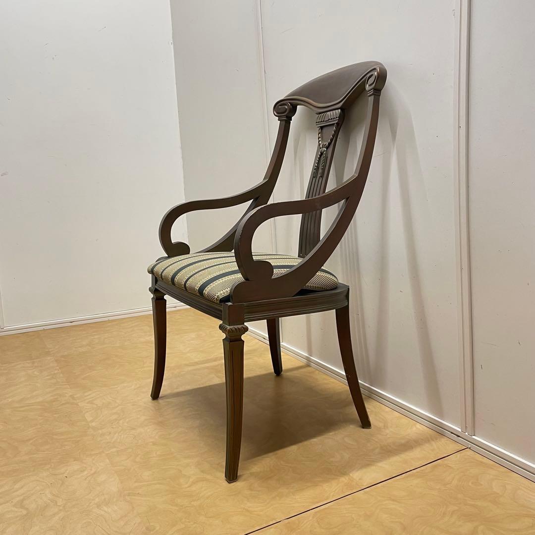 アンティーク調アームチェア② ダイニングチェア チェア 椅子 イス ロココ調