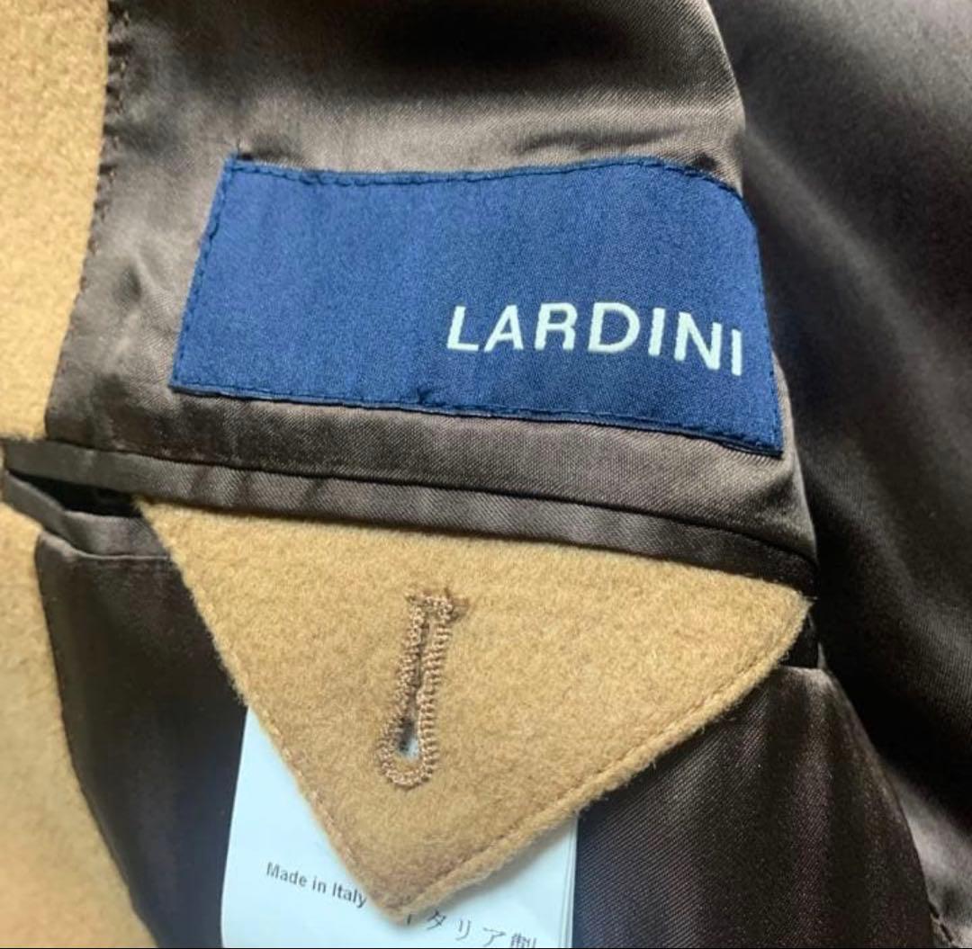 LARDINI ウールフランネルソリッド チェスターコート 48