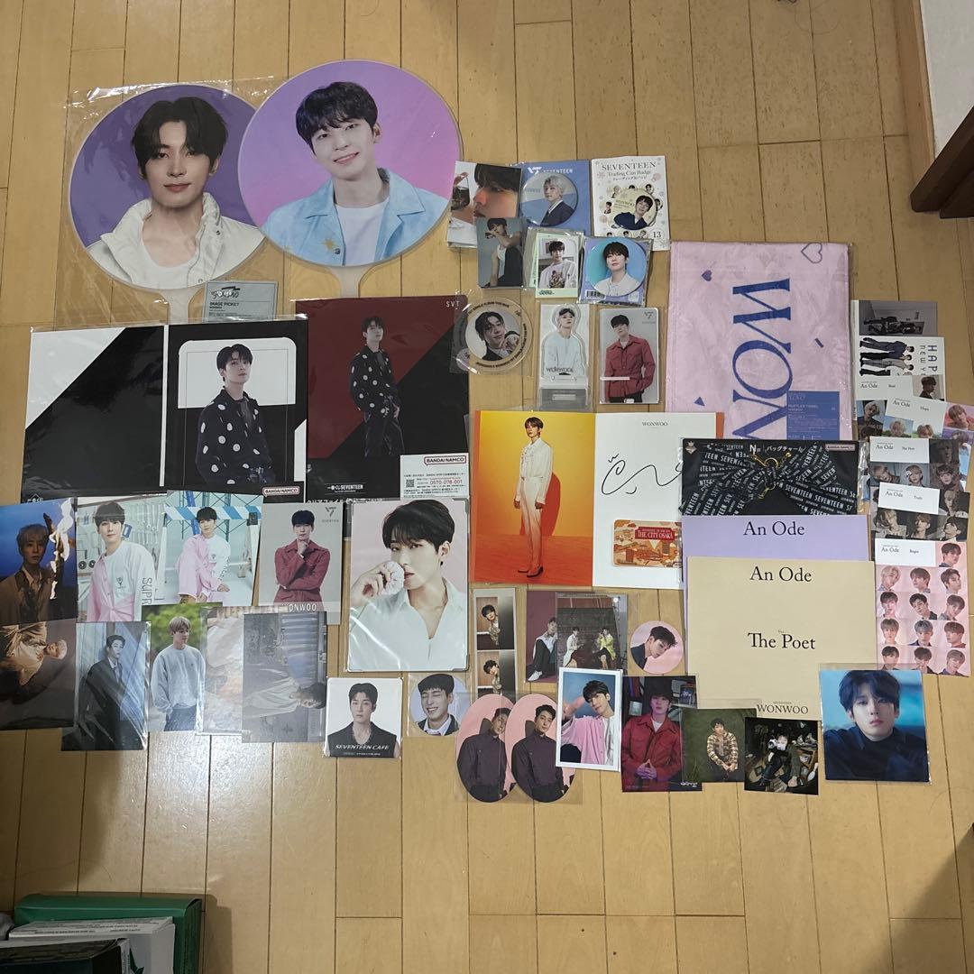 SEVENTEEN ウォヌ 団扇 うちわ 缶バッジ 約50点