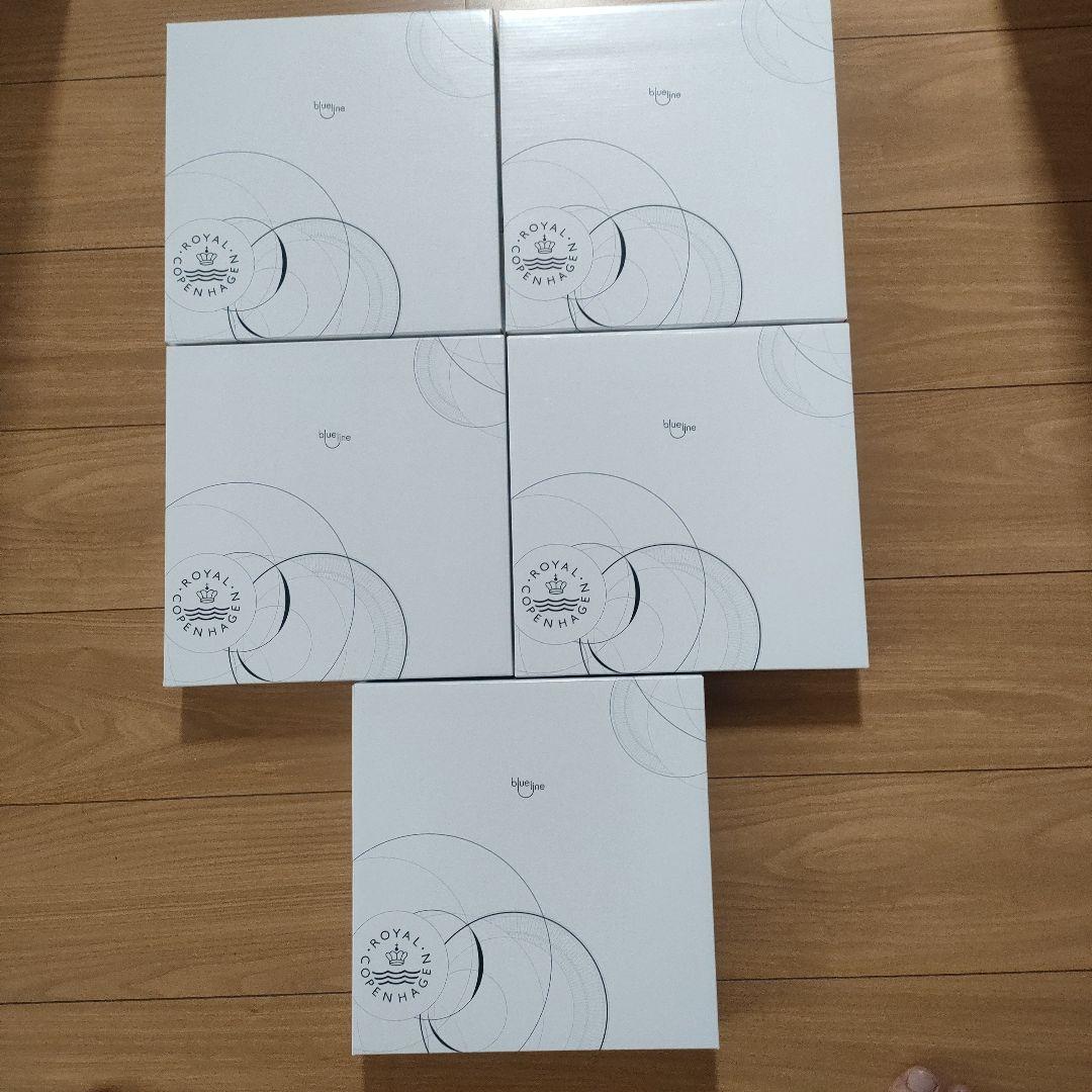 ロイヤルコペンハーゲン　ブルーライン　ディーププレート25㎝大皿5枚セット