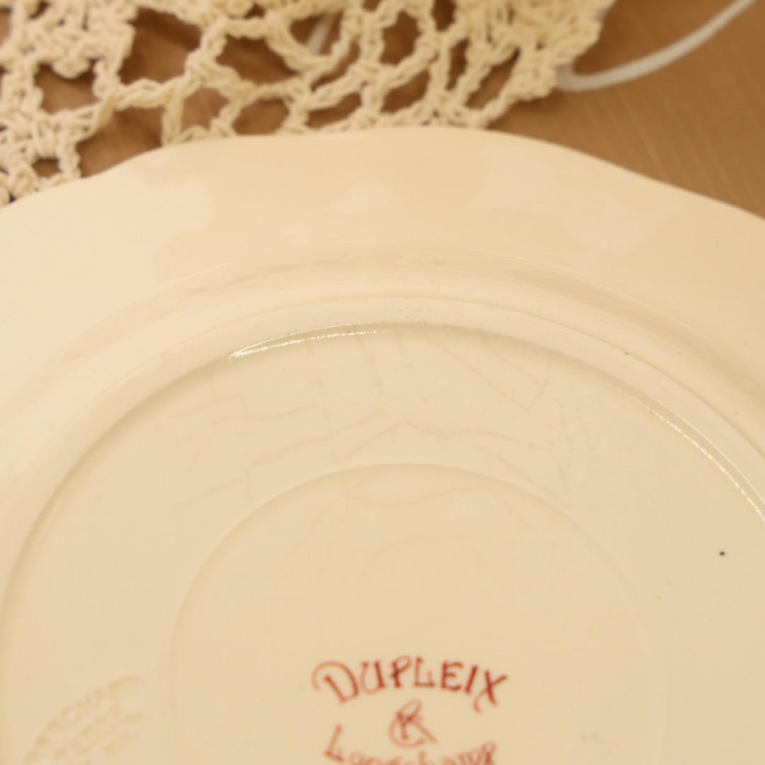 フランス　アンティーク　longchamp ピンクレリーフの平皿プレート