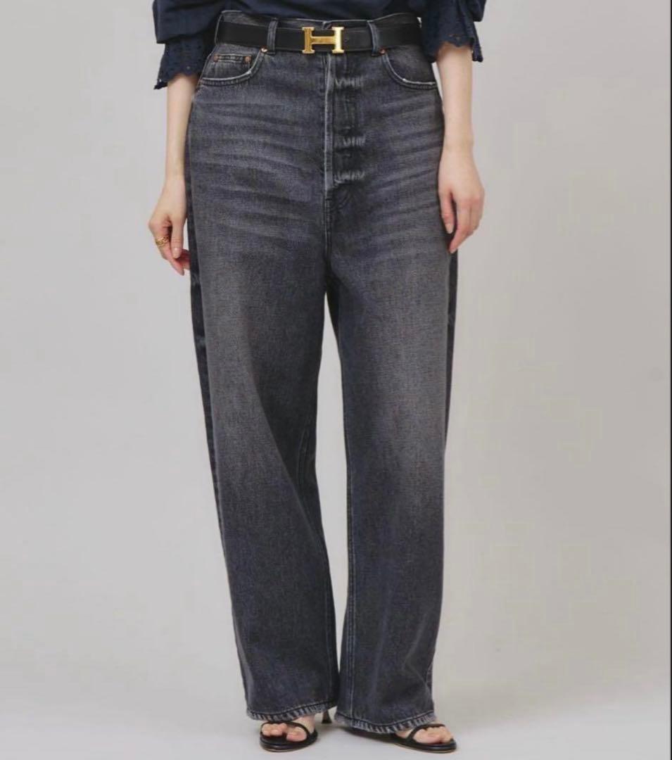 Curensology カレンソロジー &RC ワイドルーズデニムパンツ 黒