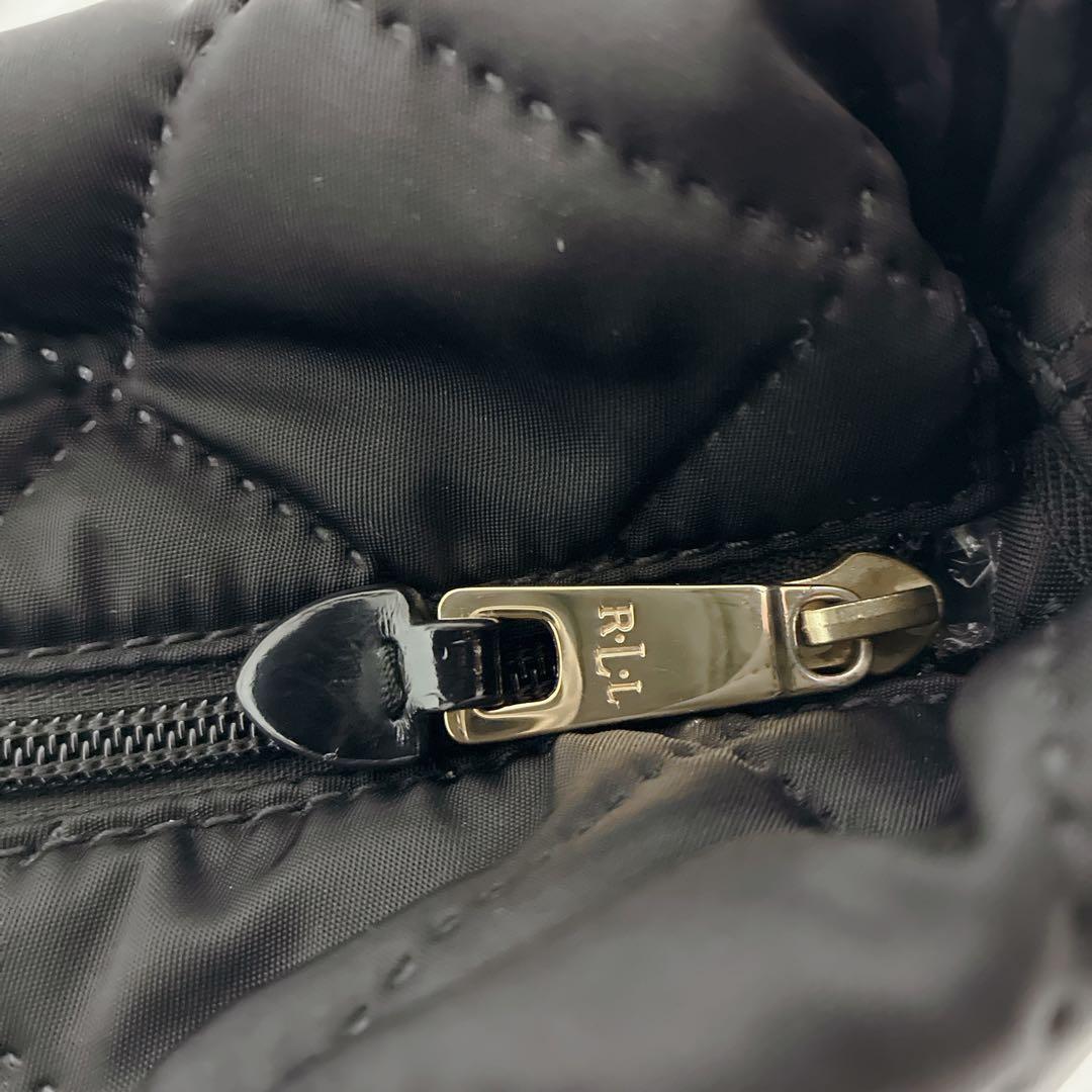 【美品】ローレンラルフローレン キルティング トートバッグ 金ロゴ ミニポーチ