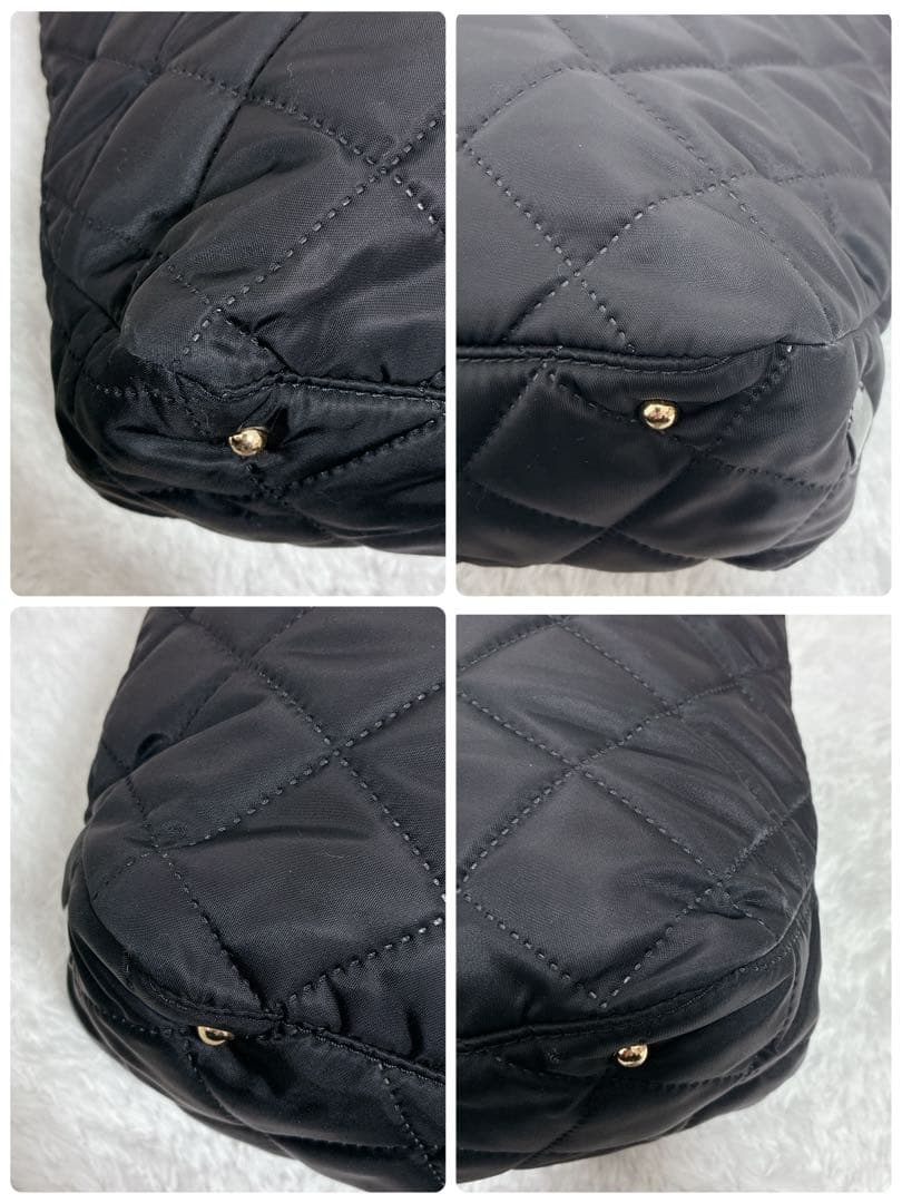 【美品】ローレンラルフローレン キルティング トートバッグ 金ロゴ ミニポーチ