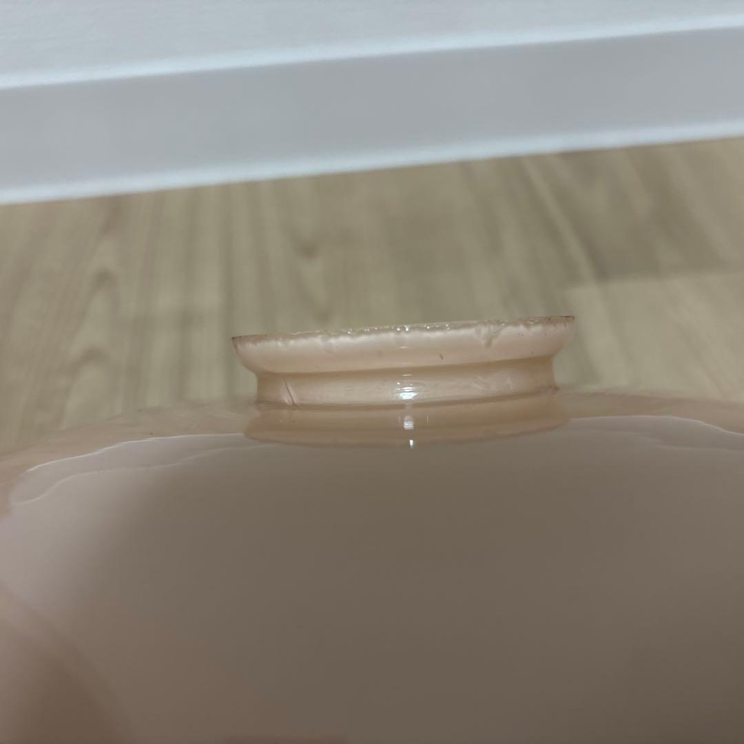 フレンチ　アンティーク　ランプシェード　ミルクガラス　カフェライト　ピンク