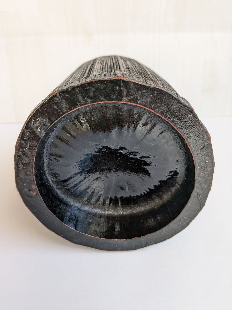 手付き花篭 花入 竹落とし付　　　茶道具　 華道具　竹籠 花籠 花籃　宗全籠