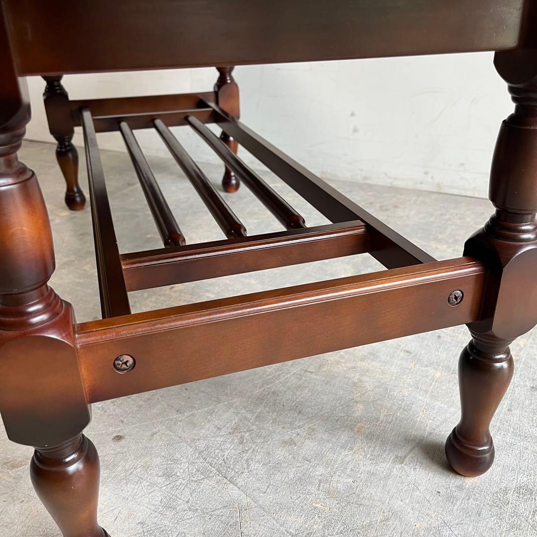 アンティーク オールド カリモク センターテーブル 大理石調 レトロ z512