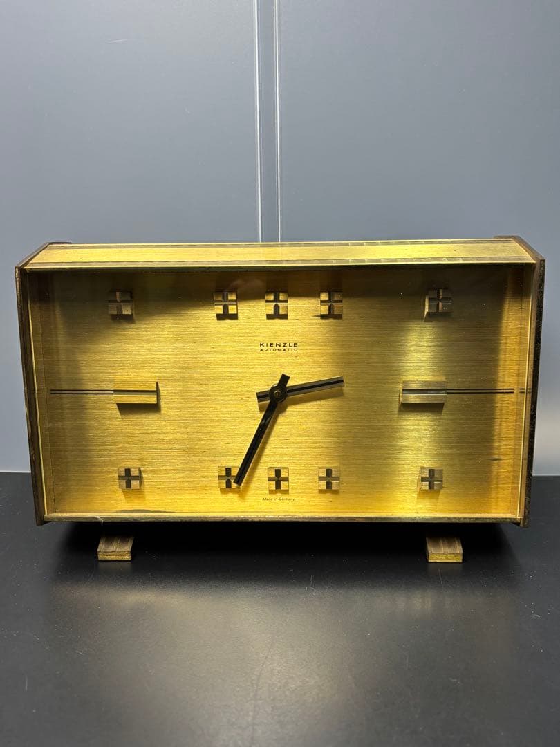 【稼働品】キンツレ KIENZLE ヴィンテージ置き時計 オートマチック ドイツ