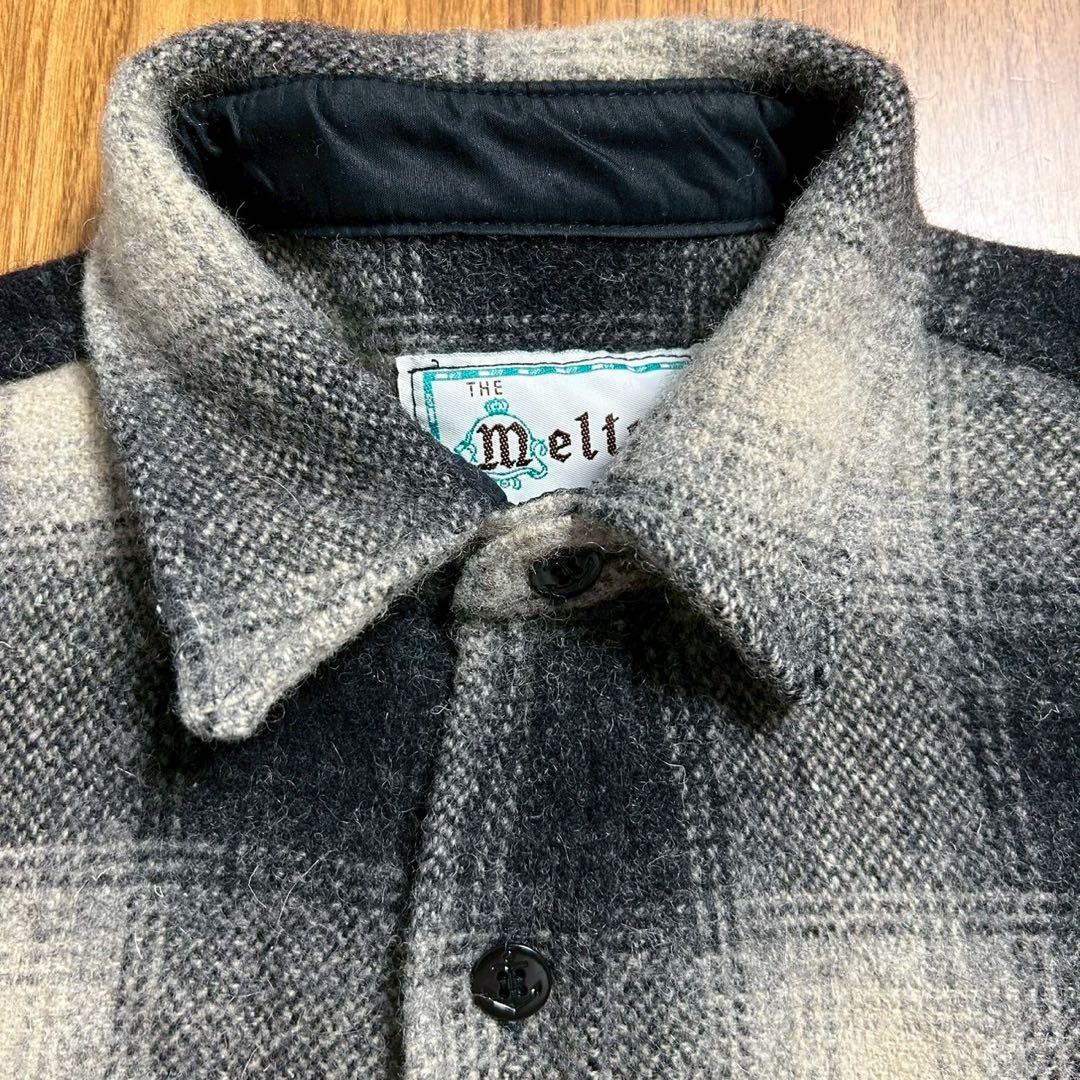 70s Melton USA製 CPO ネルシャツ オンブレ シャドー チェック