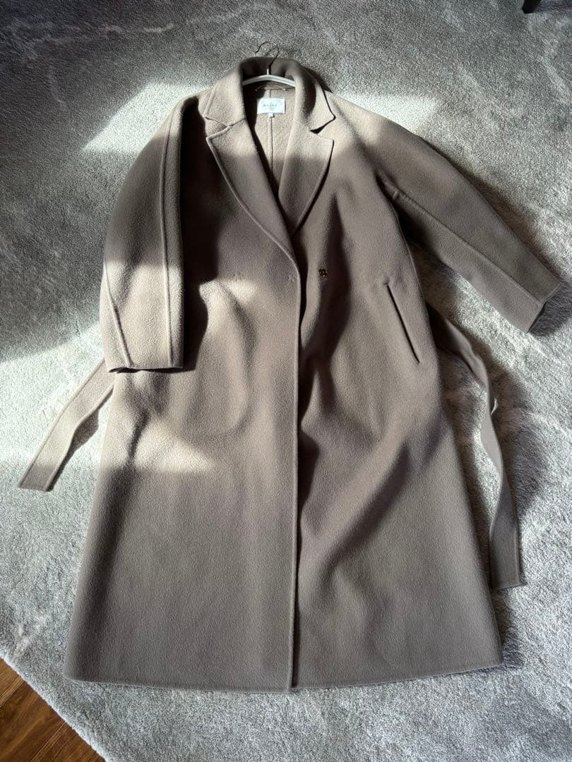 BEIGE, ロングコート＊　ウール100% キュプラ裏地