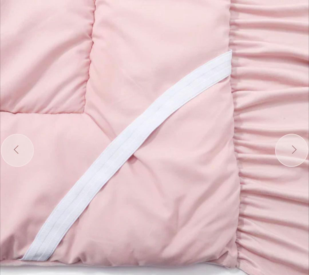 FRANCFRNC WARMYアルガンオイル加工 フリルベッドパット シングル