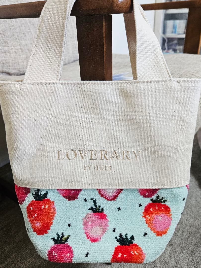 FEILER 《美品》ラブラリーバイフェイラー ストロベリードット トートバッグ
