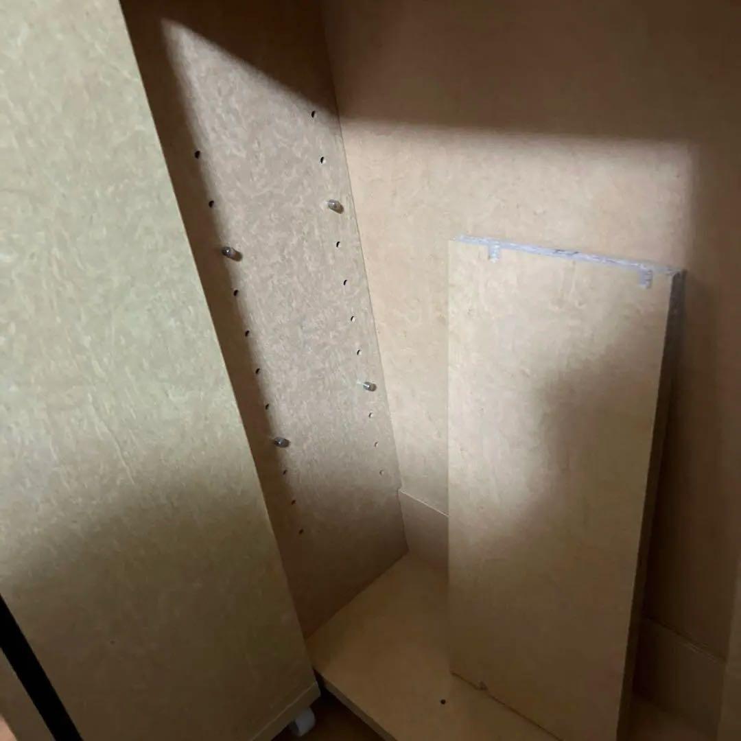 スライドキャスター式すき間収納本棚3列