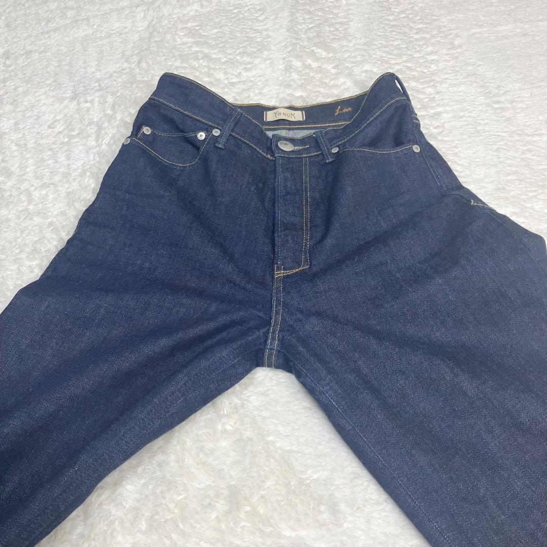 美品 ヤヌーク LEA ボーイズストレート OWL 25インチ インディゴ 濃紺