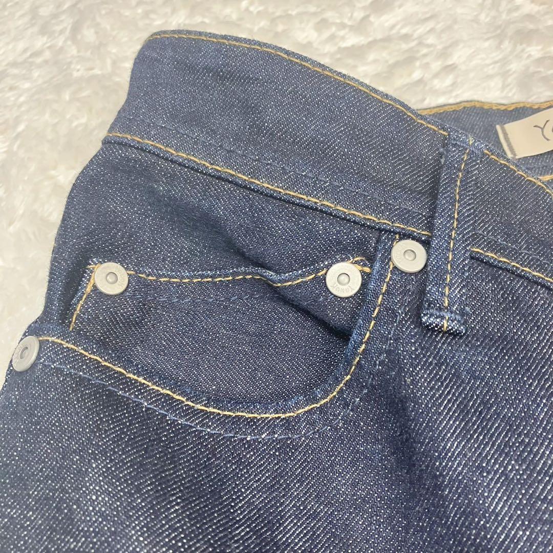 美品 ヤヌーク LEA ボーイズストレート OWL 25インチ インディゴ 濃紺