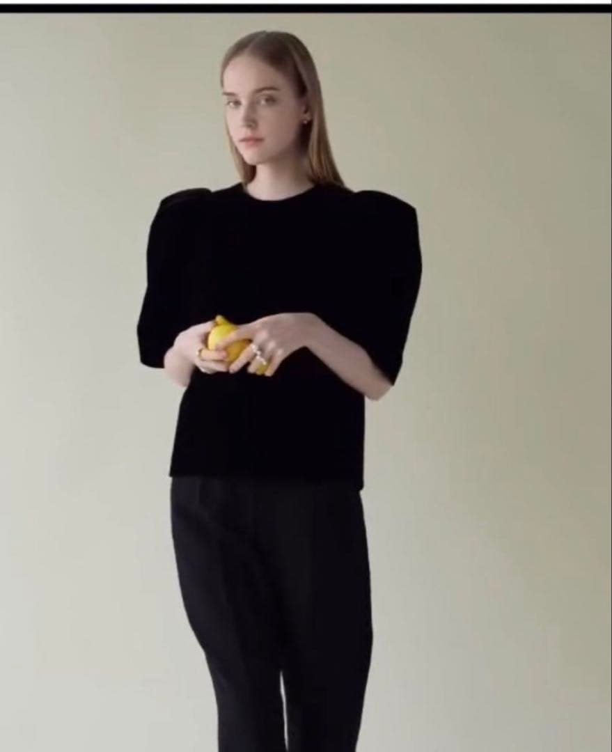 Heve へイヴ　ベロアバブリーブラウス