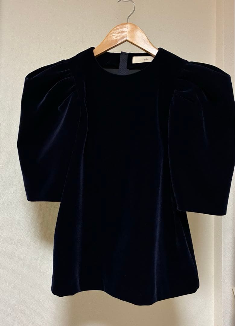 Heve へイヴ　ベロアバブリーブラウス