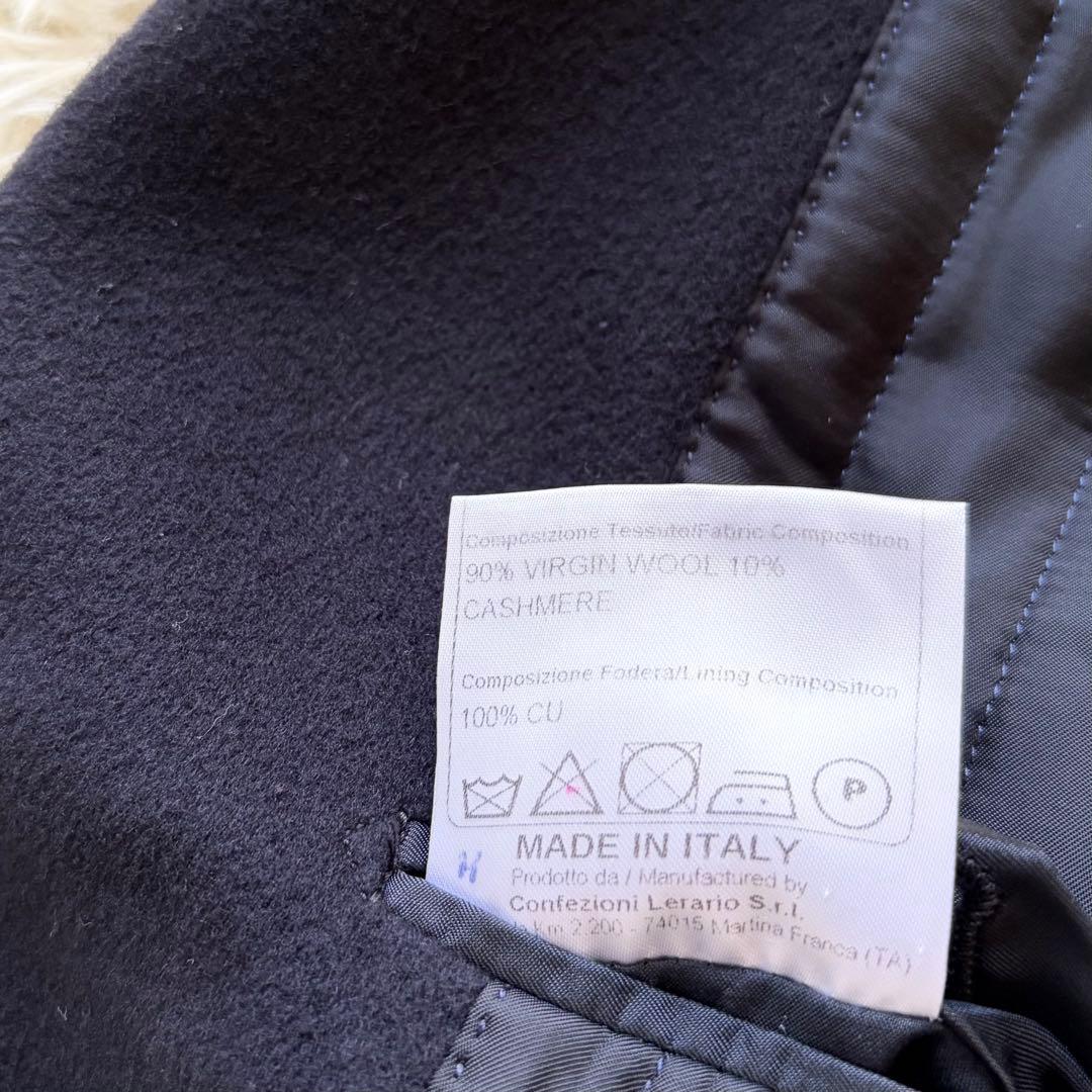 <美品>TAGLIATORE 新ロゴ カシミヤ ウール チェスターコート48