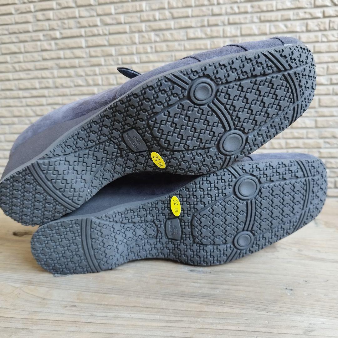 【新品タグ付】ペダラ 日本製 3E ストラップ パンプス 24cm スエード