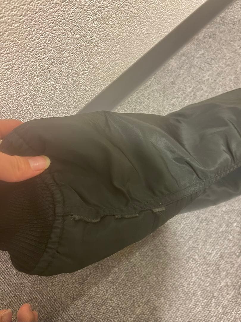 80s〜90s頃 USA製 Alpha MA-1民間ALPHA刻印ジッパー短丈