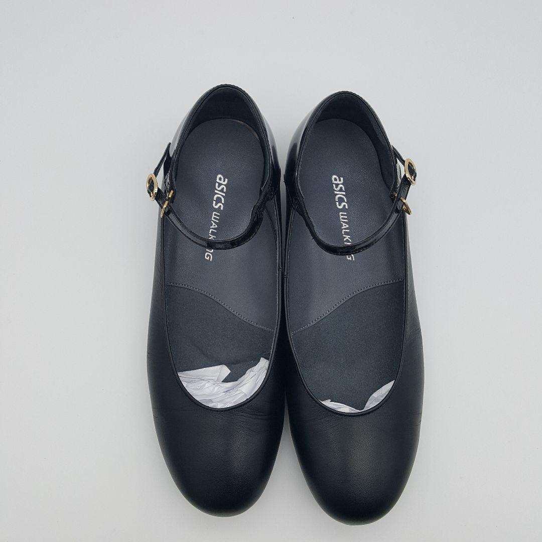 アシックス PEDALA レザー ストラップ付きパンプス コンフォートシューズ