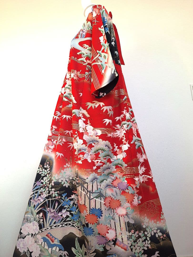 着物リメイクワンピース3664