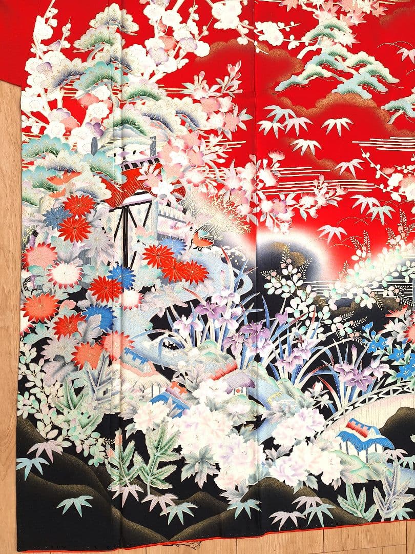 着物リメイクワンピース3664