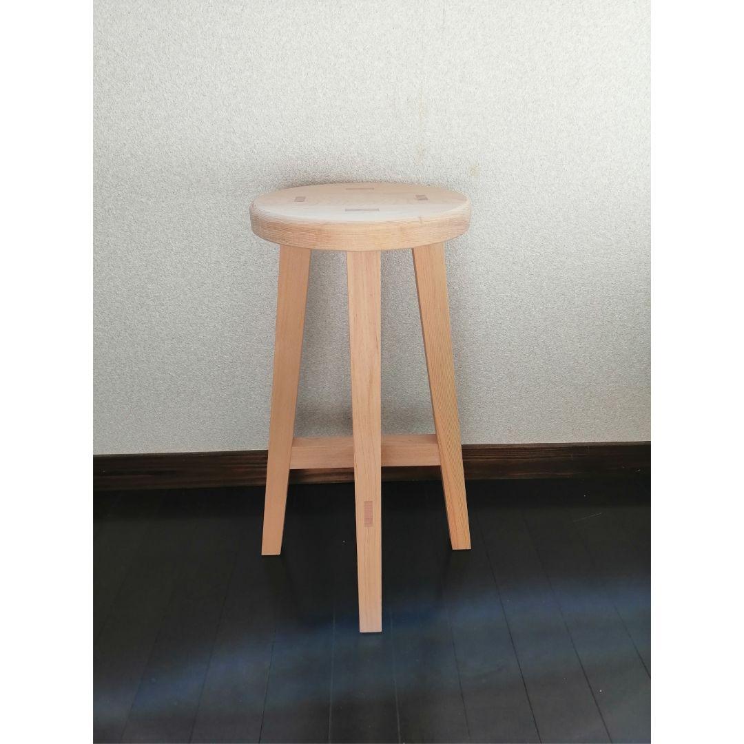 k*n様 木製スツール　座面幅30cm×高さ52cm　丸椅子　stool