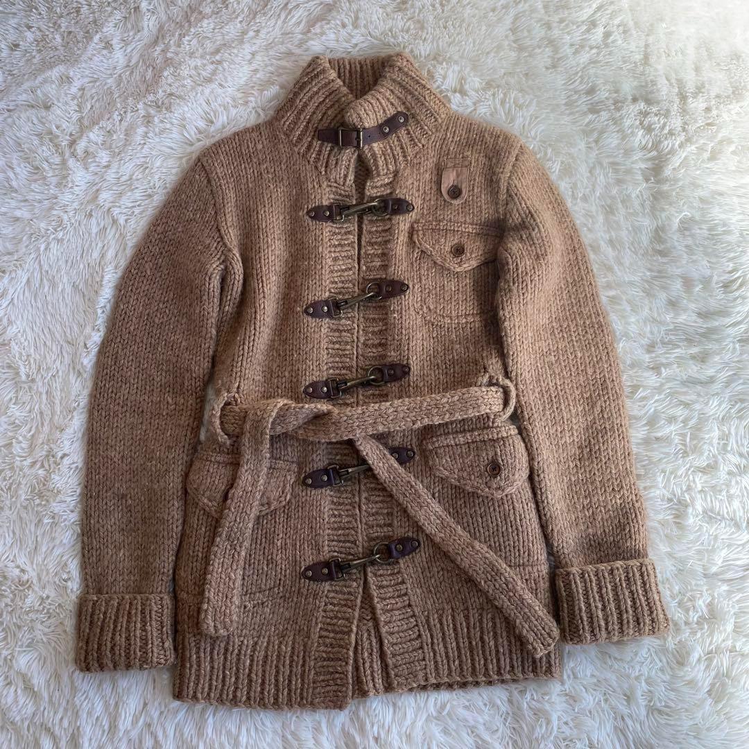 定価10万　希少　ラルフローレン　ハンドニットロングカーディガン　ダッフル　M