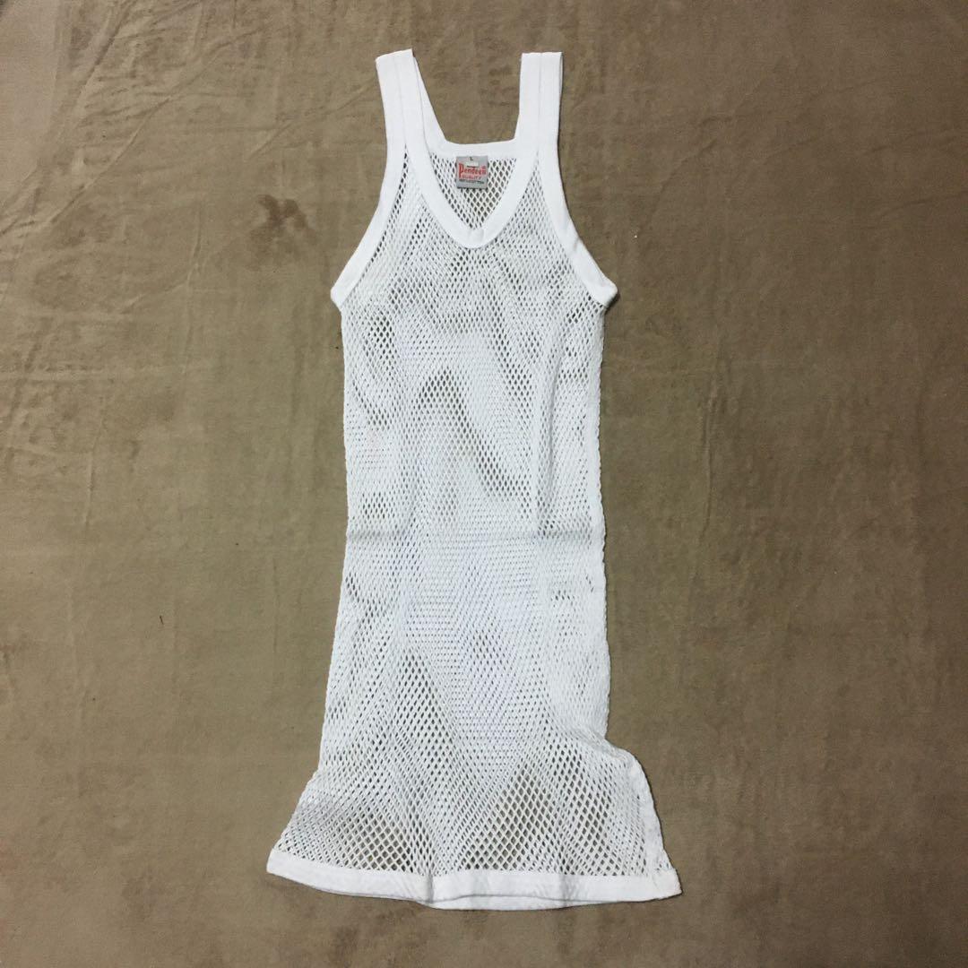 【白2枚組・L】ペンディーン網シャツ【PENDEEN】