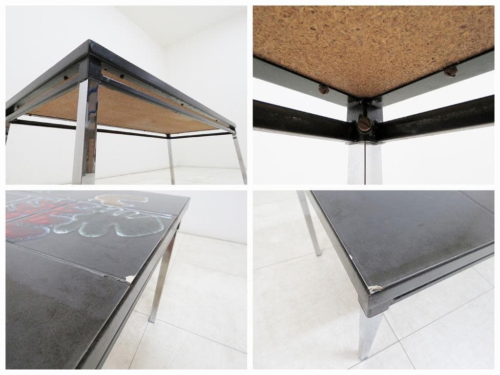 ベルギー 60's ヴィンテージ タイルトップ コーヒーテーブル ロイズ 16万