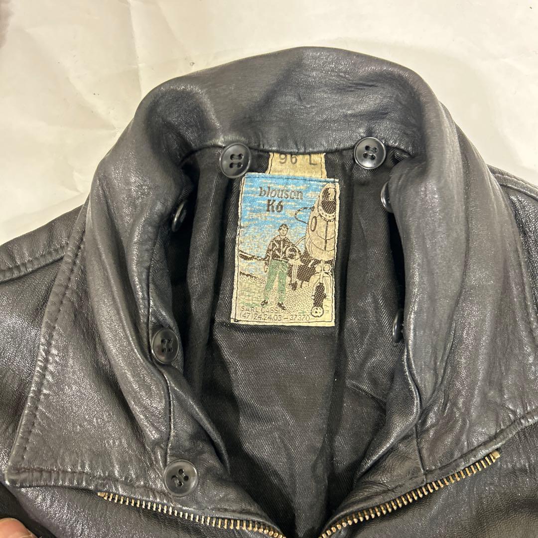 ブラックレザーフライトジャケット