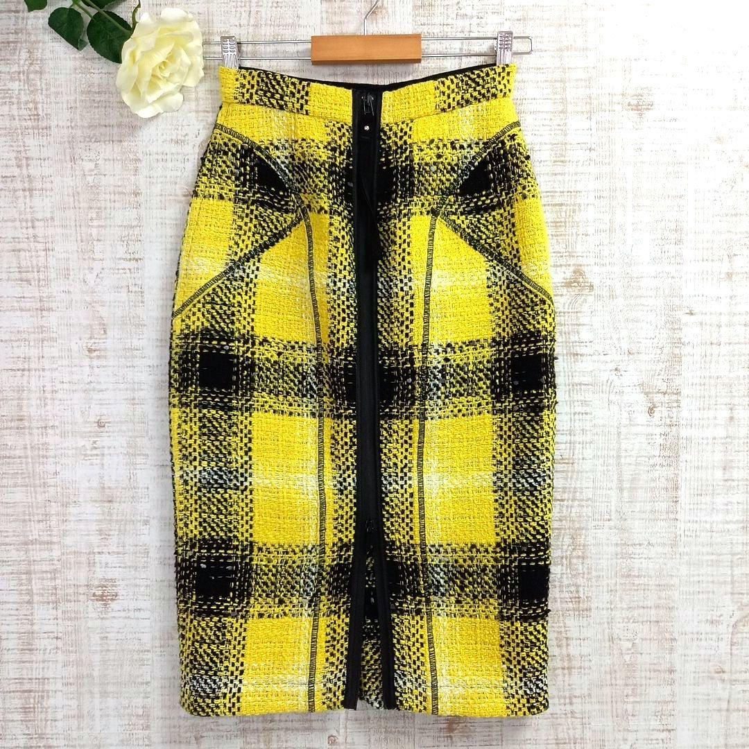 ★みー★☆美品 N°21 ヌメロヴェントゥーノ ツイード ジップ スカート