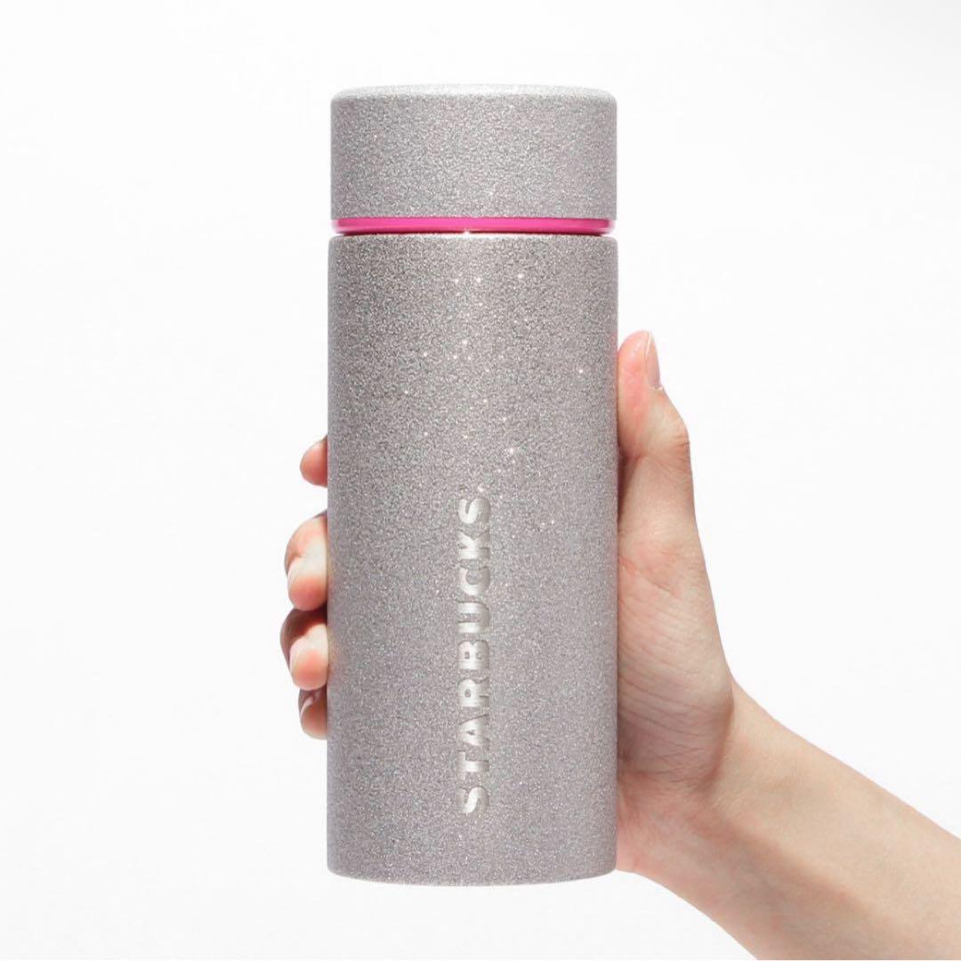 スターバックス　ステンレスボトルグリッターシルバー355ml