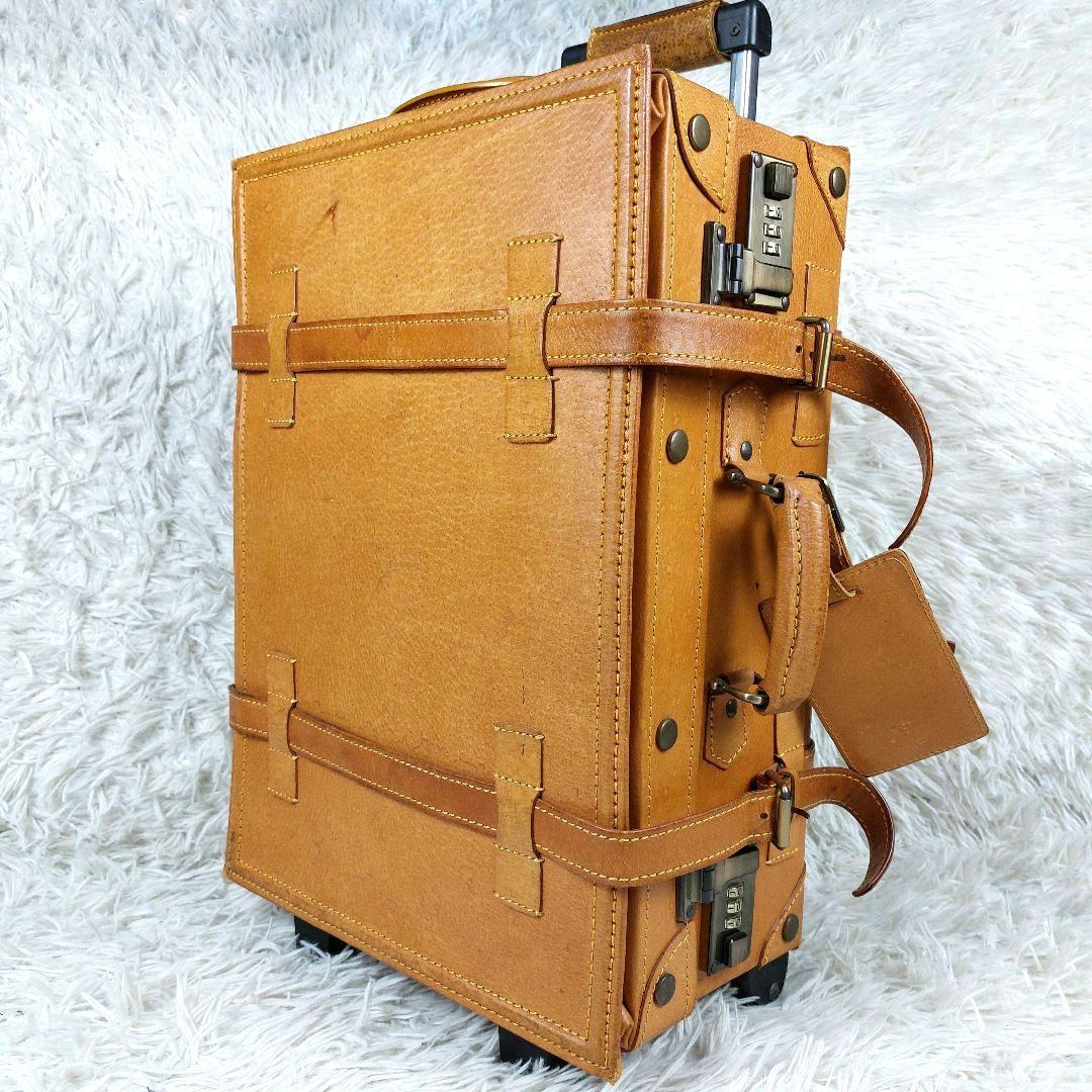 ユーラシアトランク 本革レザー シフレキャリーバッグ 旅行スーツケース キャメル