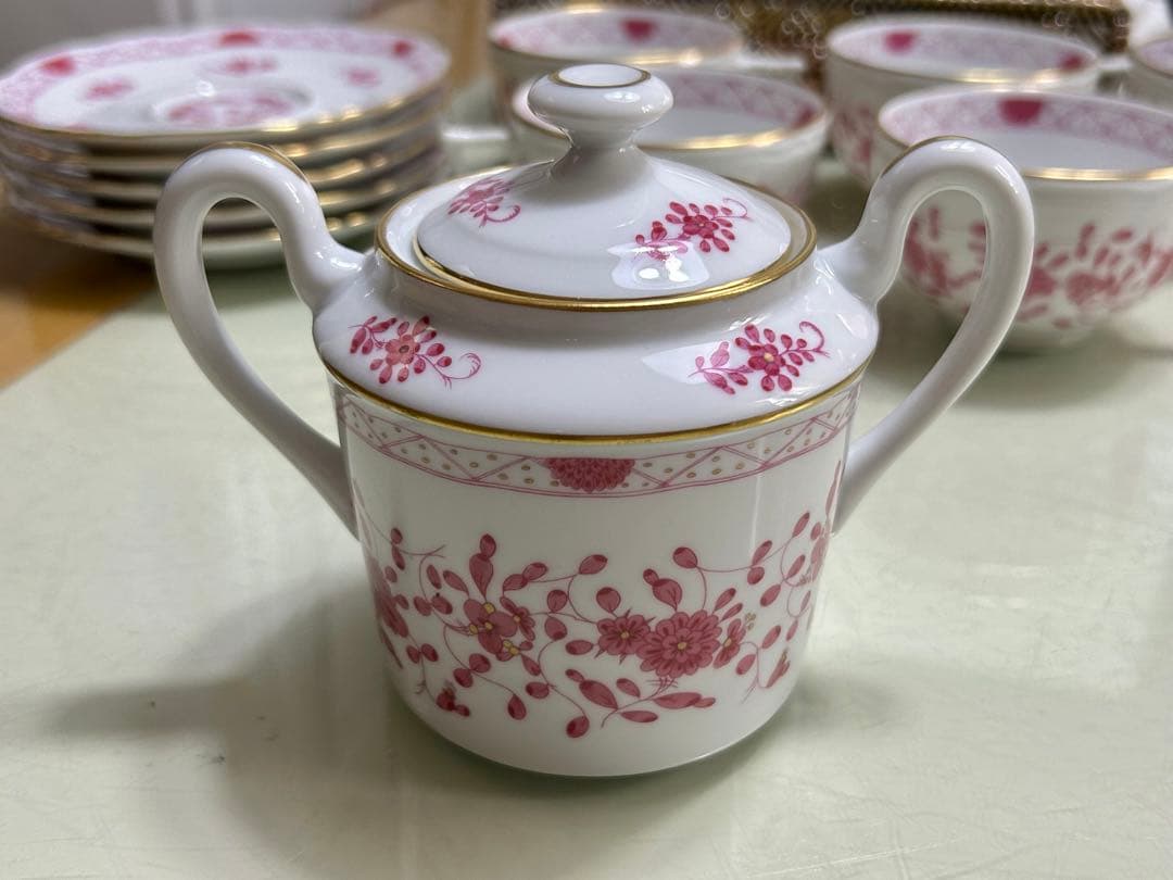 リモージュ　レイノー　インドの華　カップ&ソーサー5客　シュガーポットセット