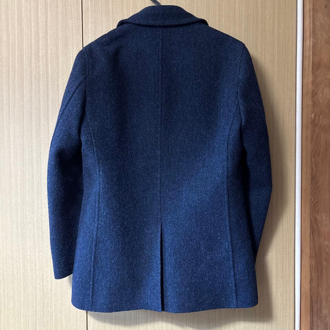COMME CA MEN ネイビー チェスターコート Sサイズ　ウール
