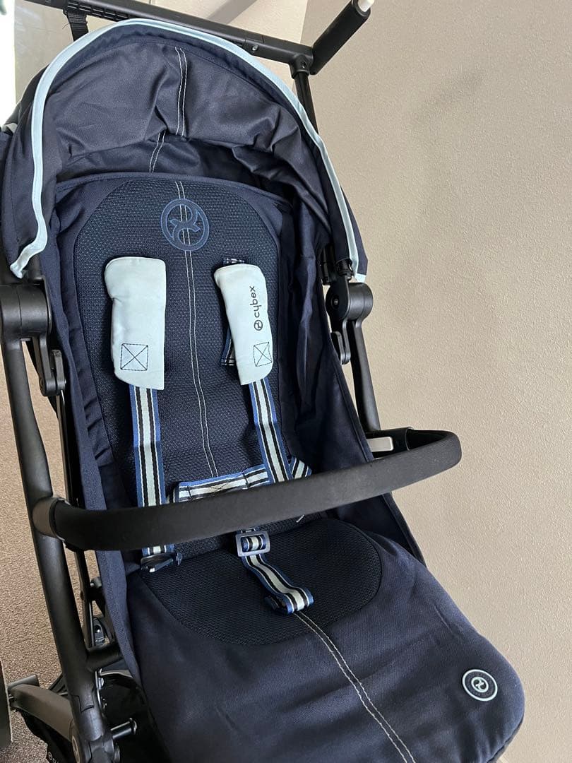 cybex リベルベビーカー ネイビー 雨よけカバー付き
