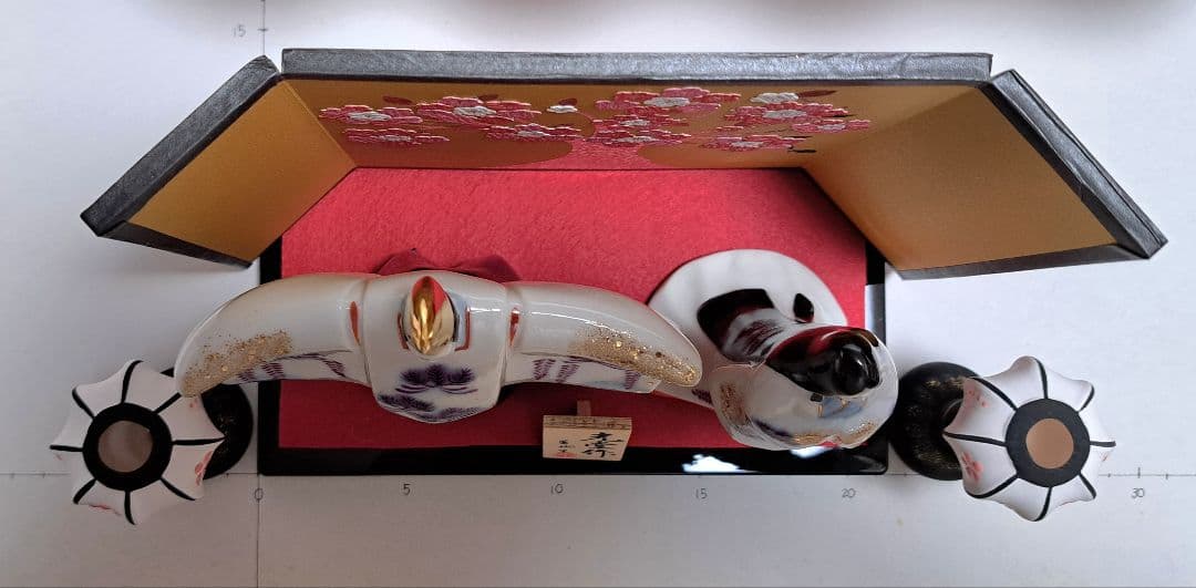 ②ひな人形 親王飾り 立ち雛 紫