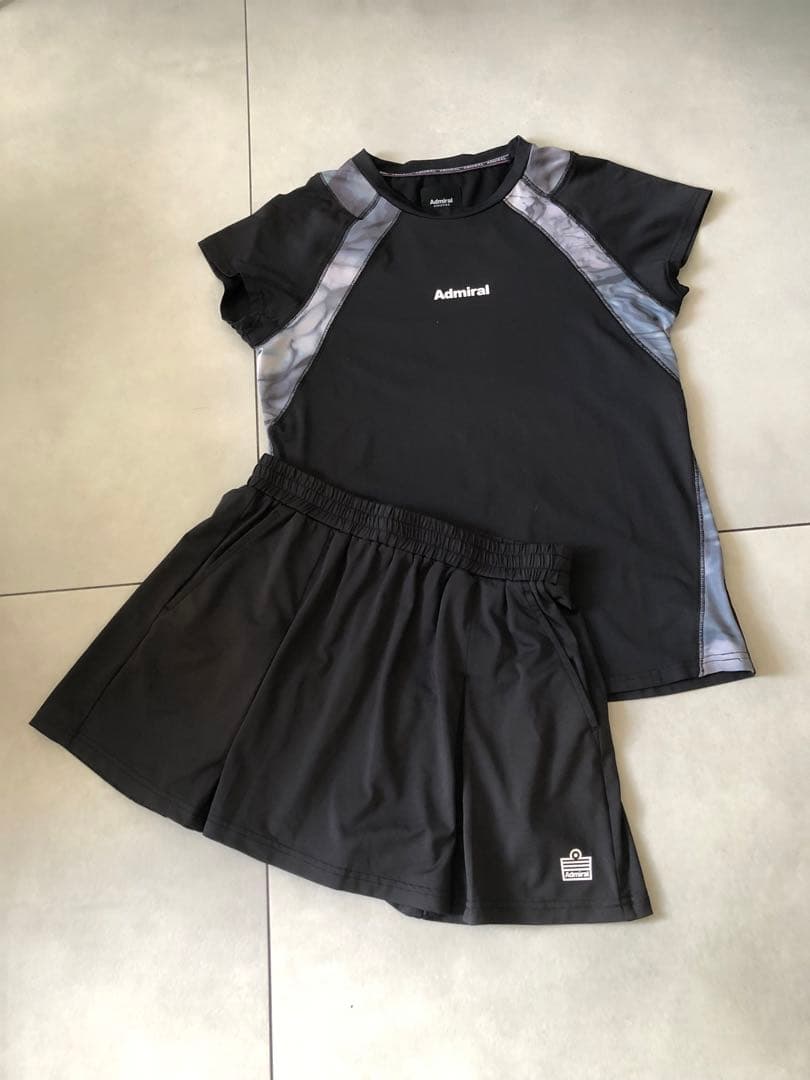 Admiral テニスウェアセット ブラックLサイズ