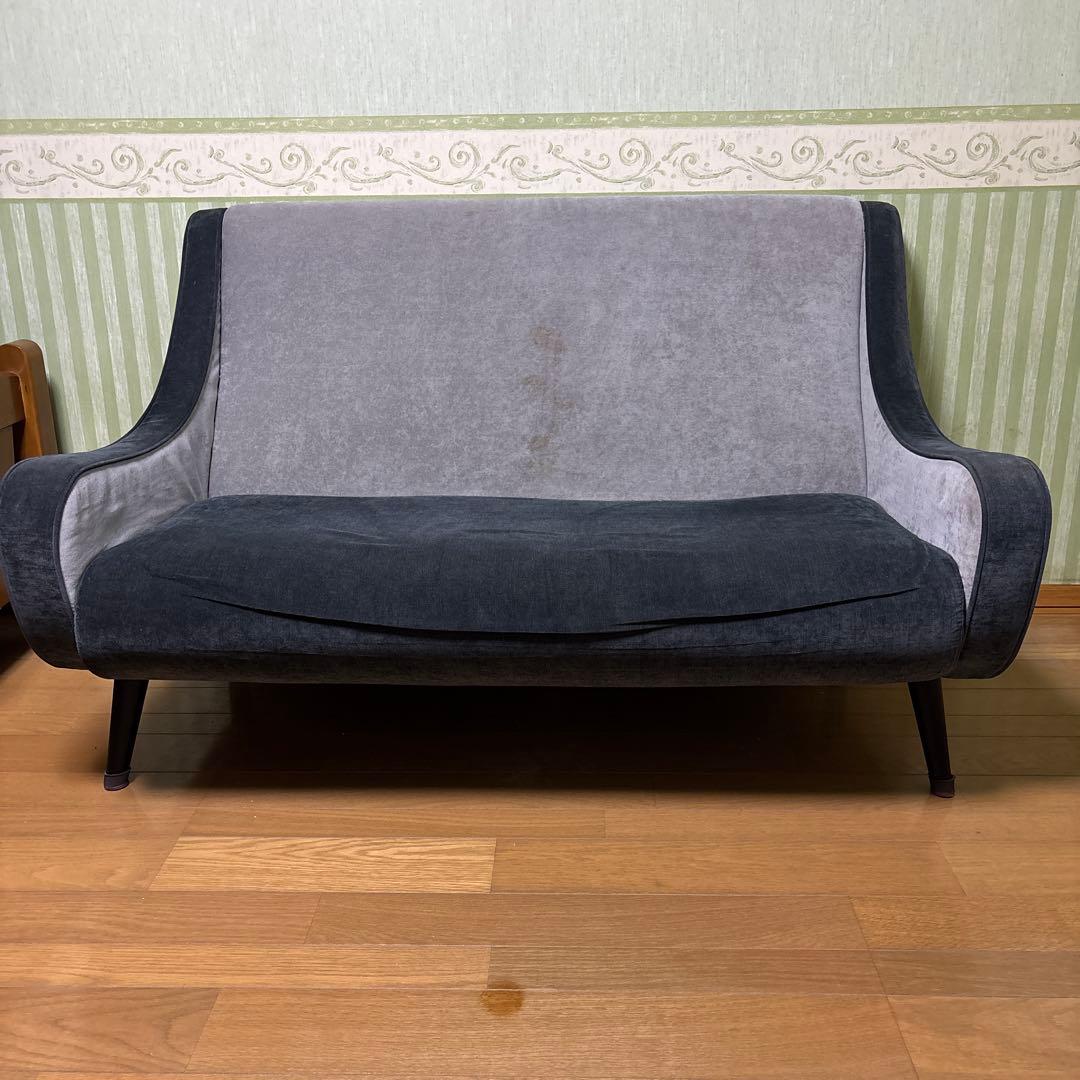 週末限定価格!!Francfrancフランフラン ピルティ 2人掛けソファグレー